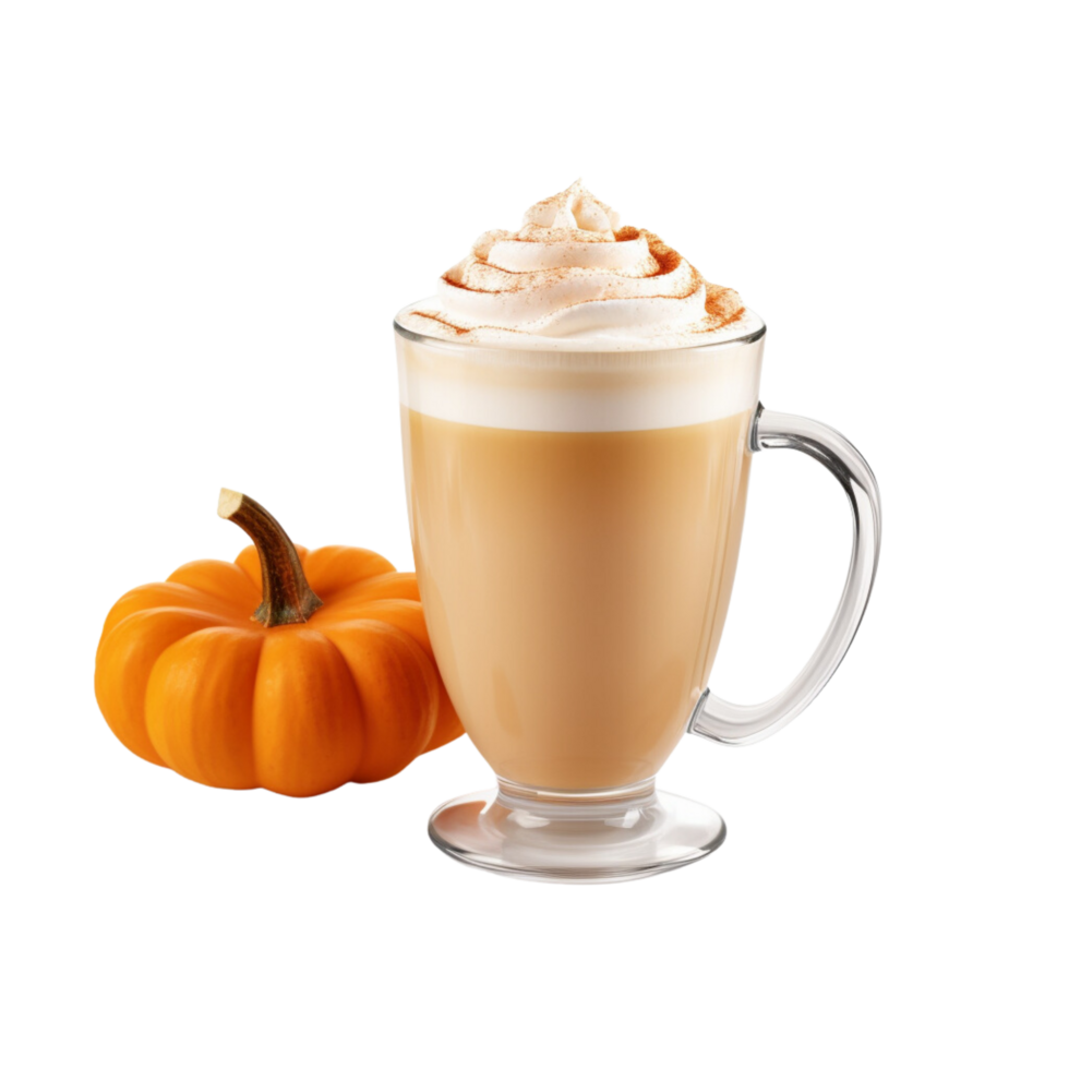 AI generated Pumpkin Spice Latte is Seasonal favorite with pumpkin with transparent background. png