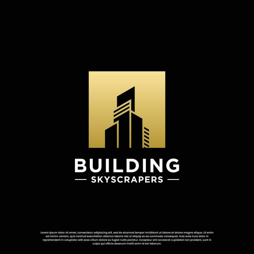 building apartment logo design inspiration. creative design and modern concept vector