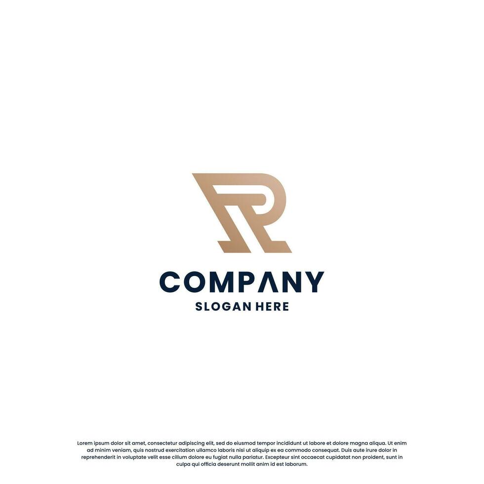 creativo letra r logo diseño monograma para tu negocio vector