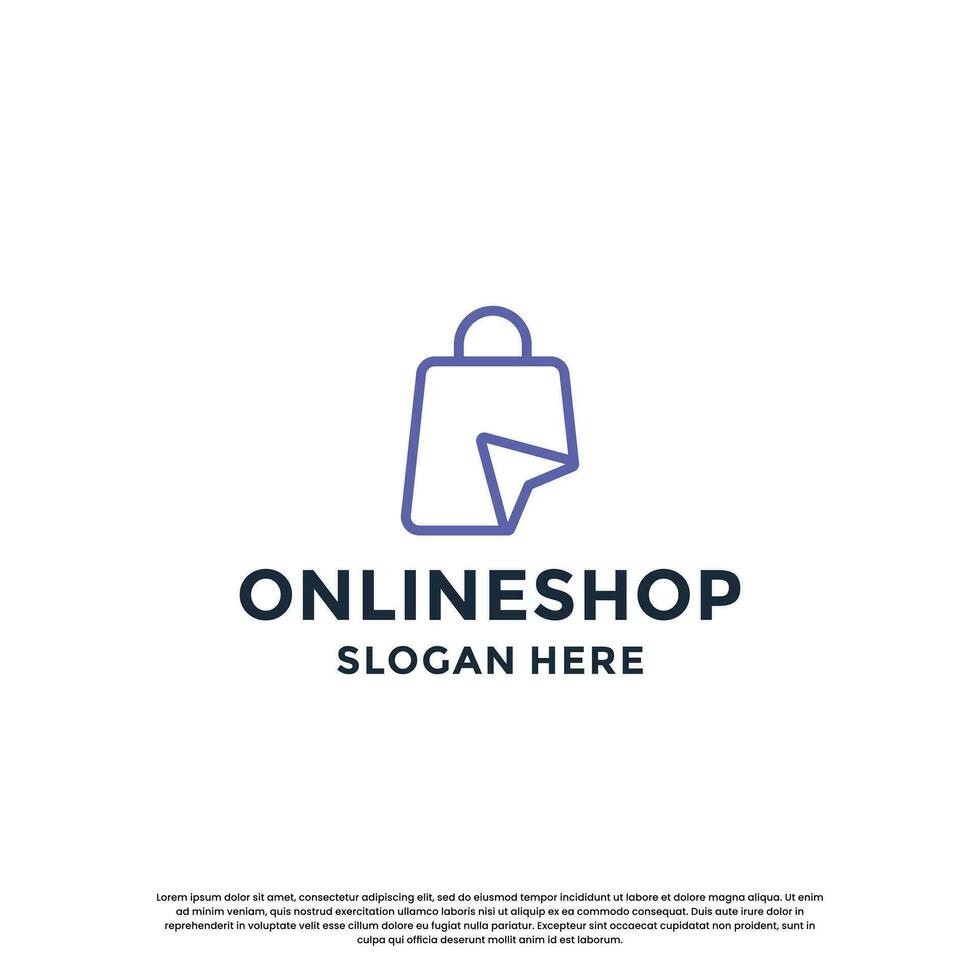 online shopping logo design. quick shopping store logo template vector