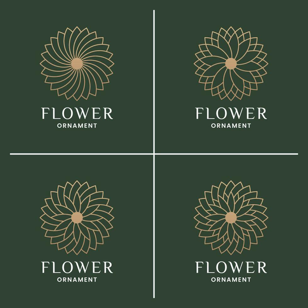 lujo boutique logo diseño flor ornamento. vector