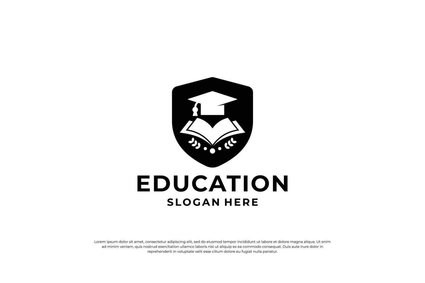 Education shield combination logo design. 36161422 Vector Art at Vecteezy