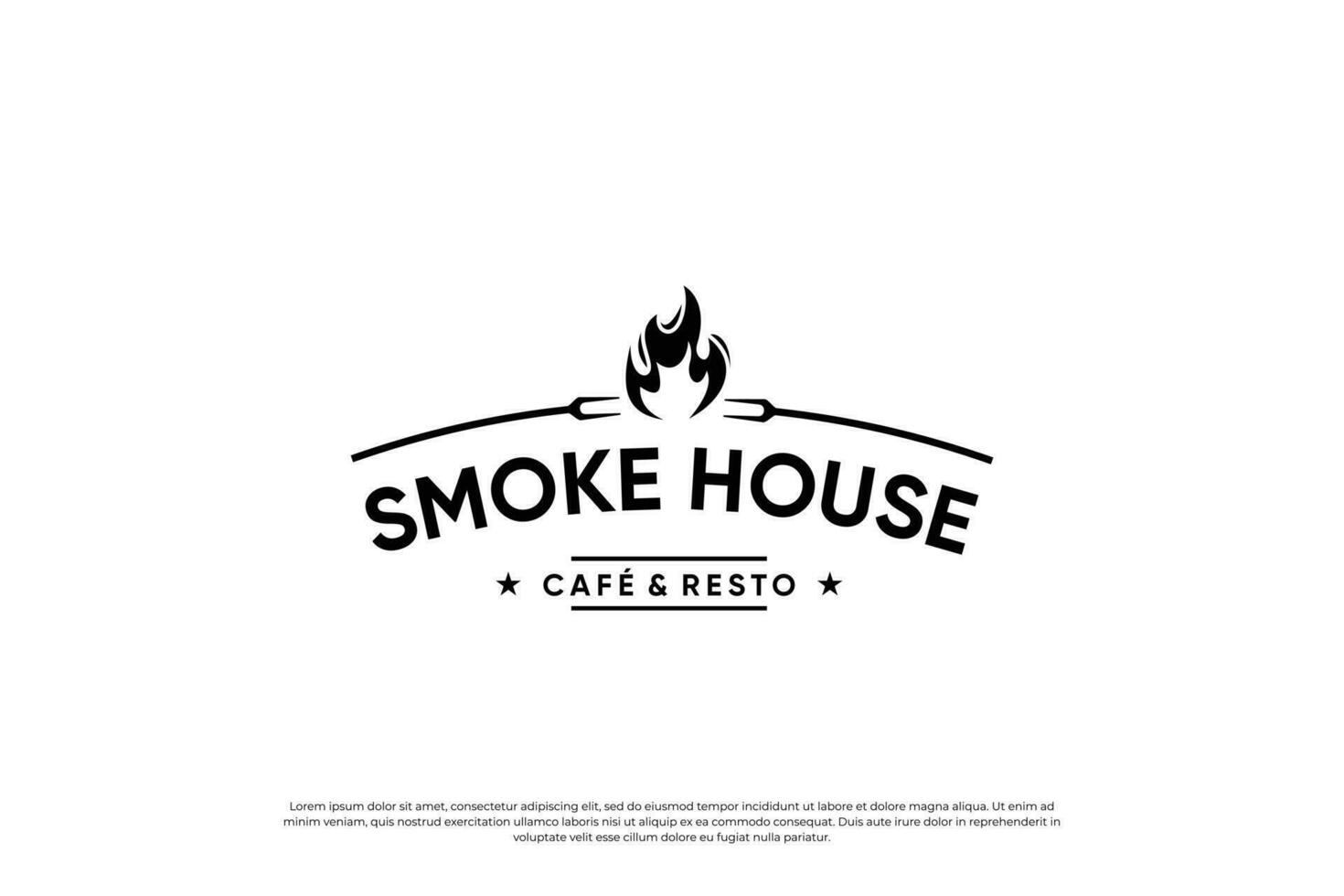 Steak House logo design. Butcher Shop Vintage Typographic Labels, Emblems, Logo Templates. vector
