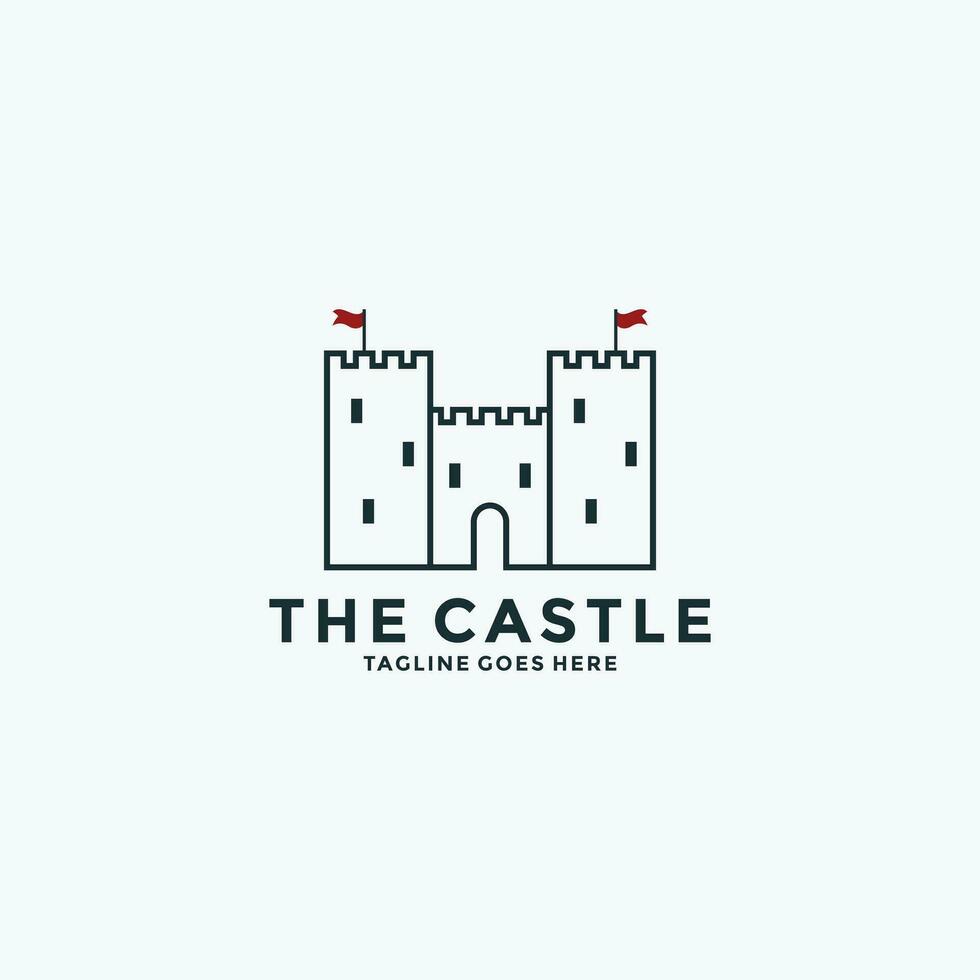 castle logo design template inspiration for your business vector