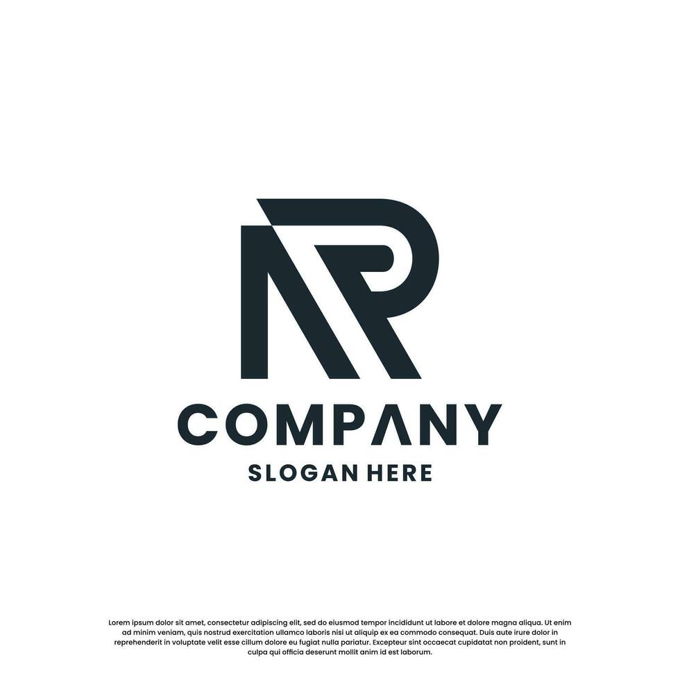 creative monogram R letter logo design for your business vector