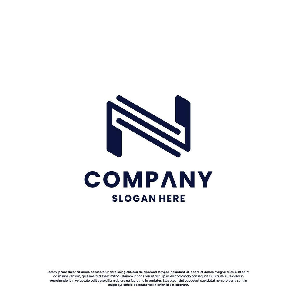 initial letter N logo design monogram for your business vector