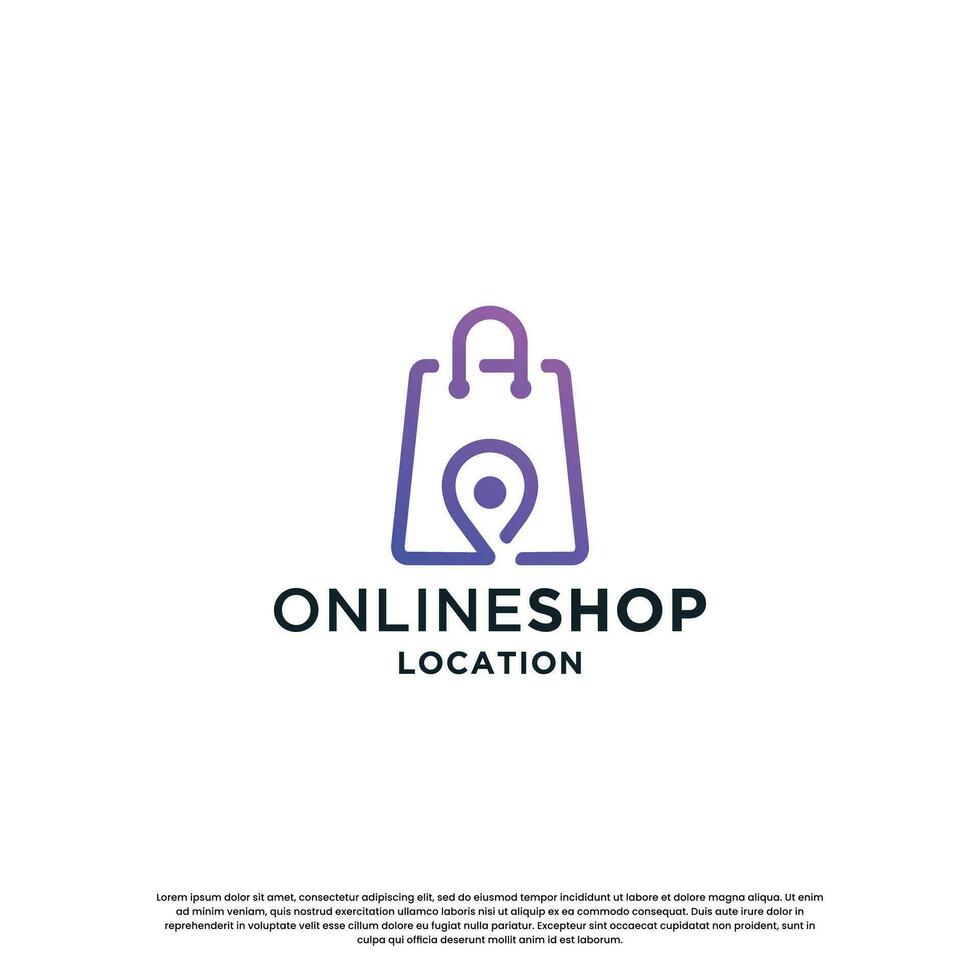 online shopping logo design. quick shopping store logo template vector