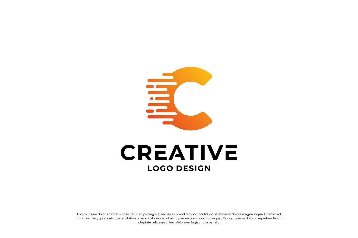 Letter C logo design template. Creative initial letters C logo design symbol. vector