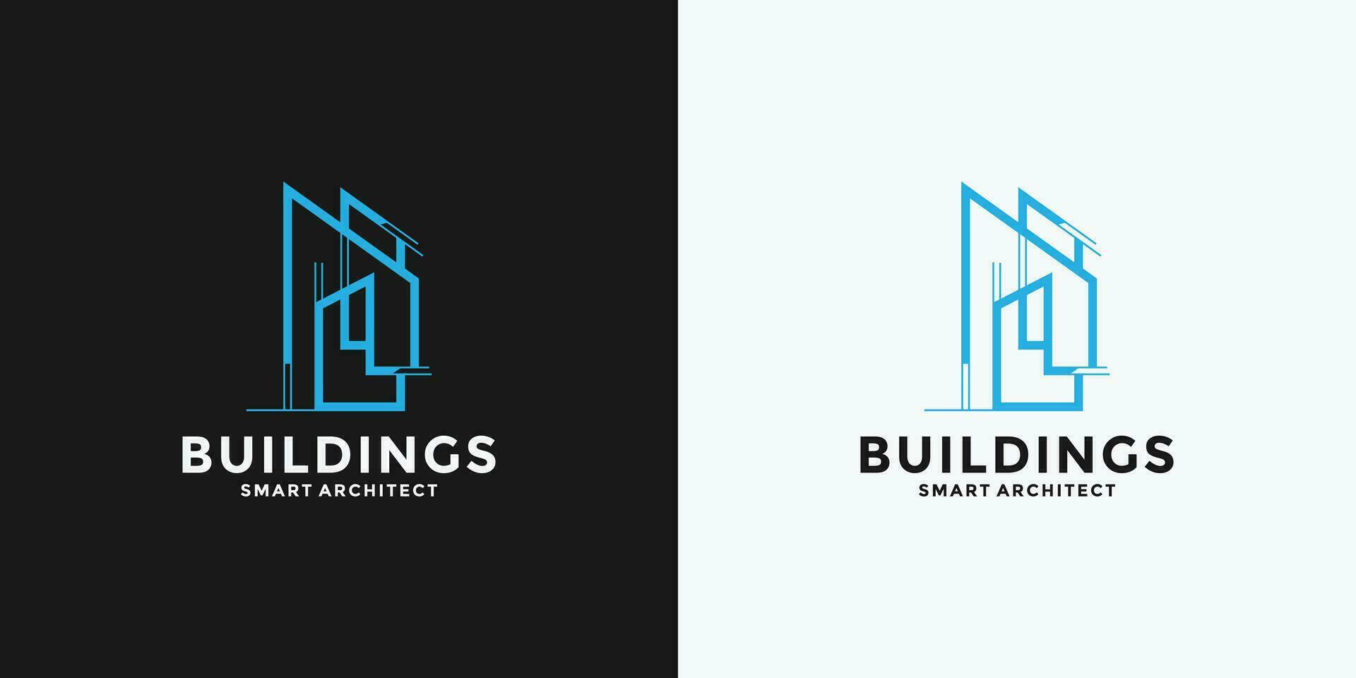 building architect logo design for your business vector