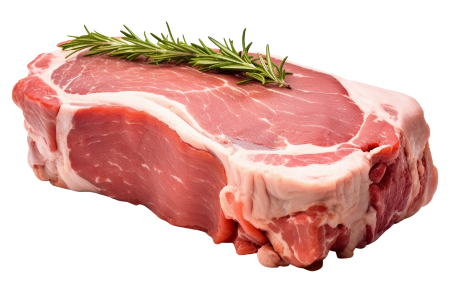 AI generated Raw pork isolated on a transparent background. png