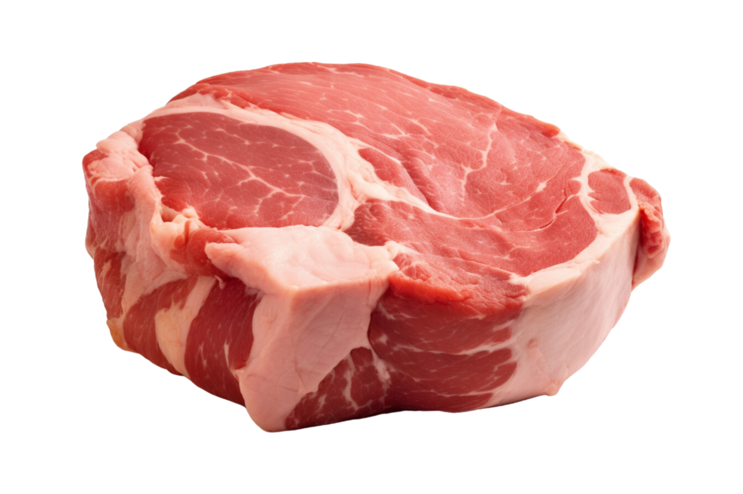 AI generated Raw pork isolated on a transparent background. png