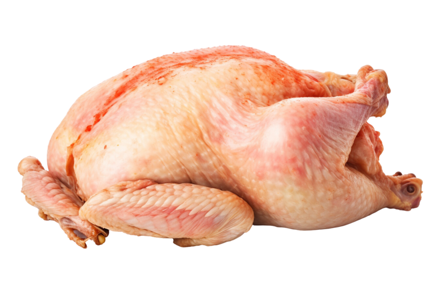 AI generated Raw chicken isolated on a transparent background. png