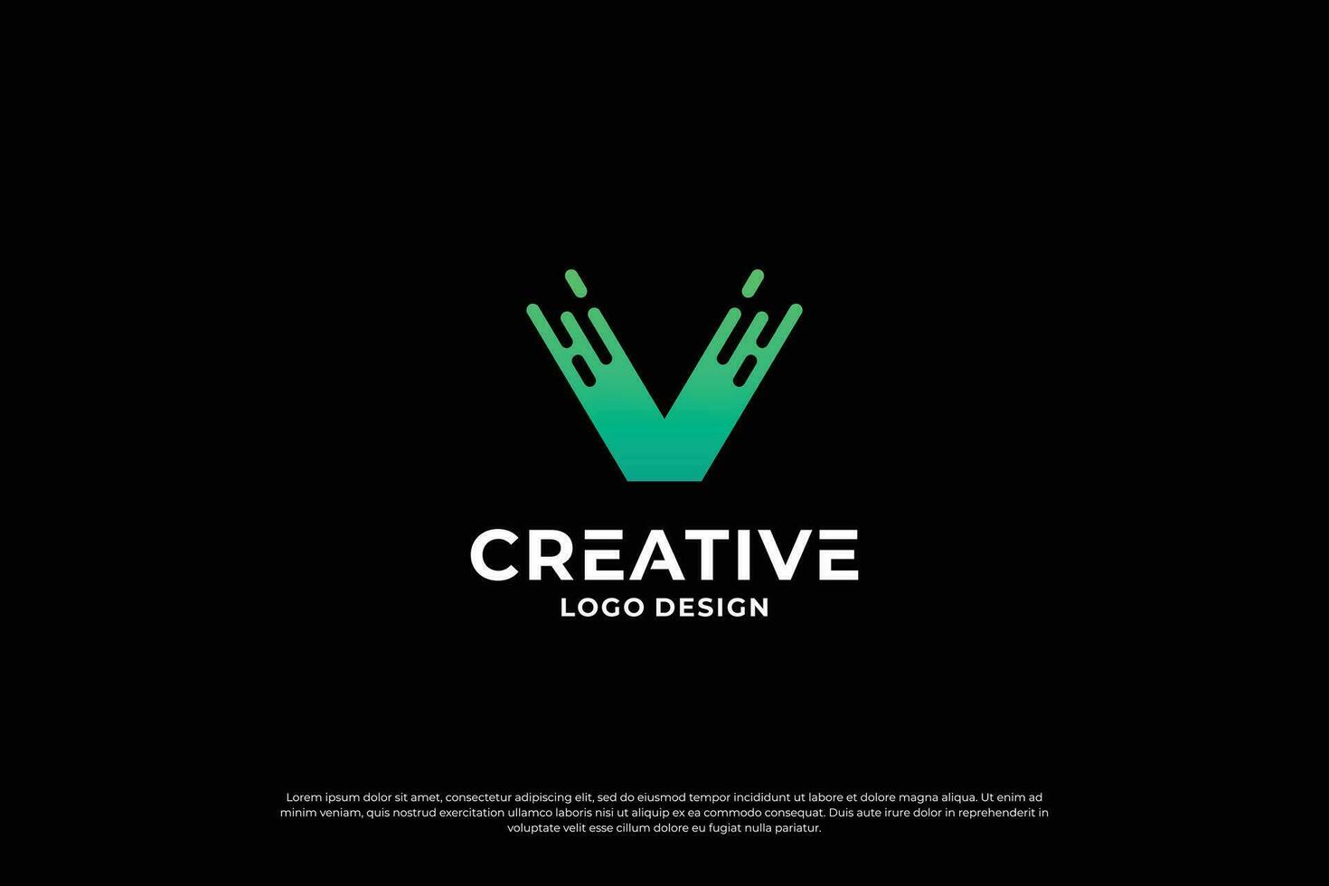 Letter v logo design template. Initial letters v. Creative v symbol. vector