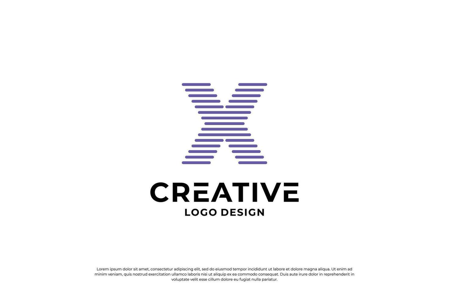 Letter x logo design template. Initial letters X. Creative X symbol. vector