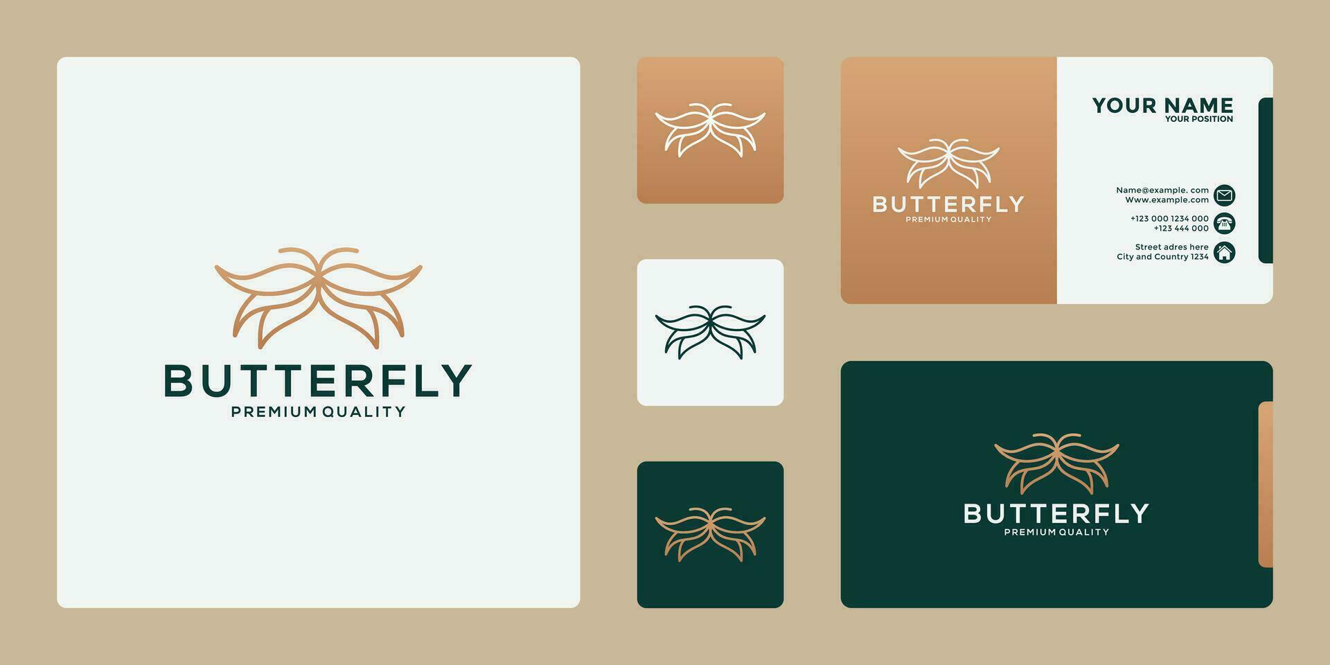 abstract butterfly logo design minimalist concept vector