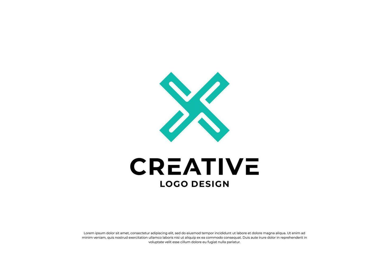 letra X logo diseño modelo. inicial letras X. creativo X símbolo. vector