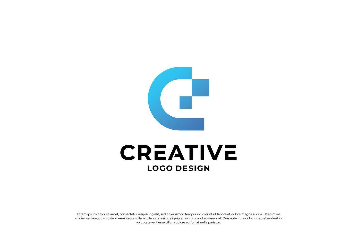 Letter C logo design template. Creative initial letters C logo design symbol. vector