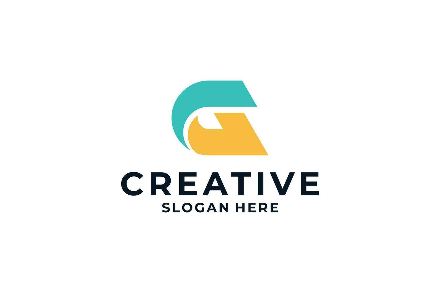 Minimal letter G logo design template. vector