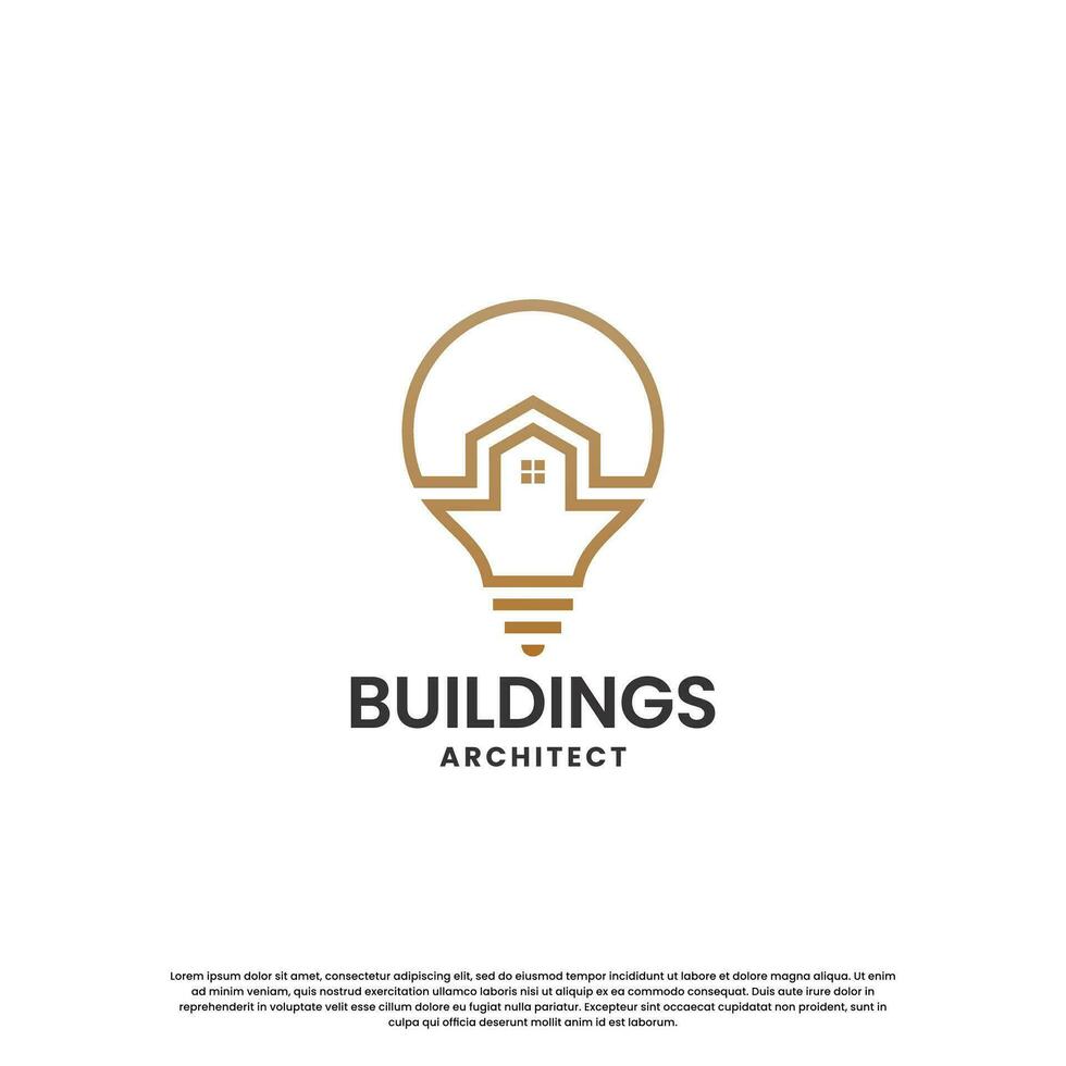 minimalista edificio logo diseño combinar casa con rascacielos vector