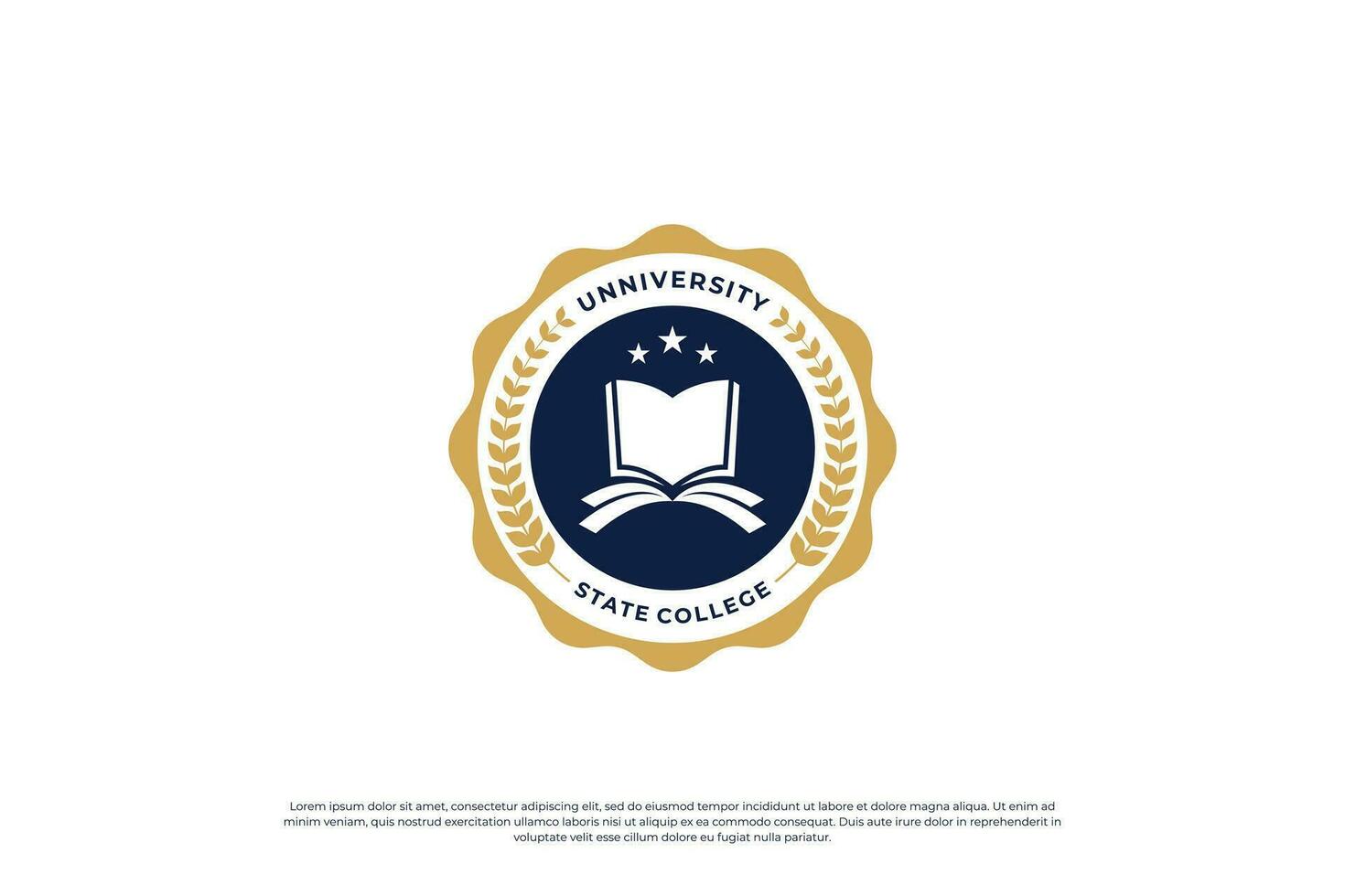School emblem logo design. University, college badge design template. vector
