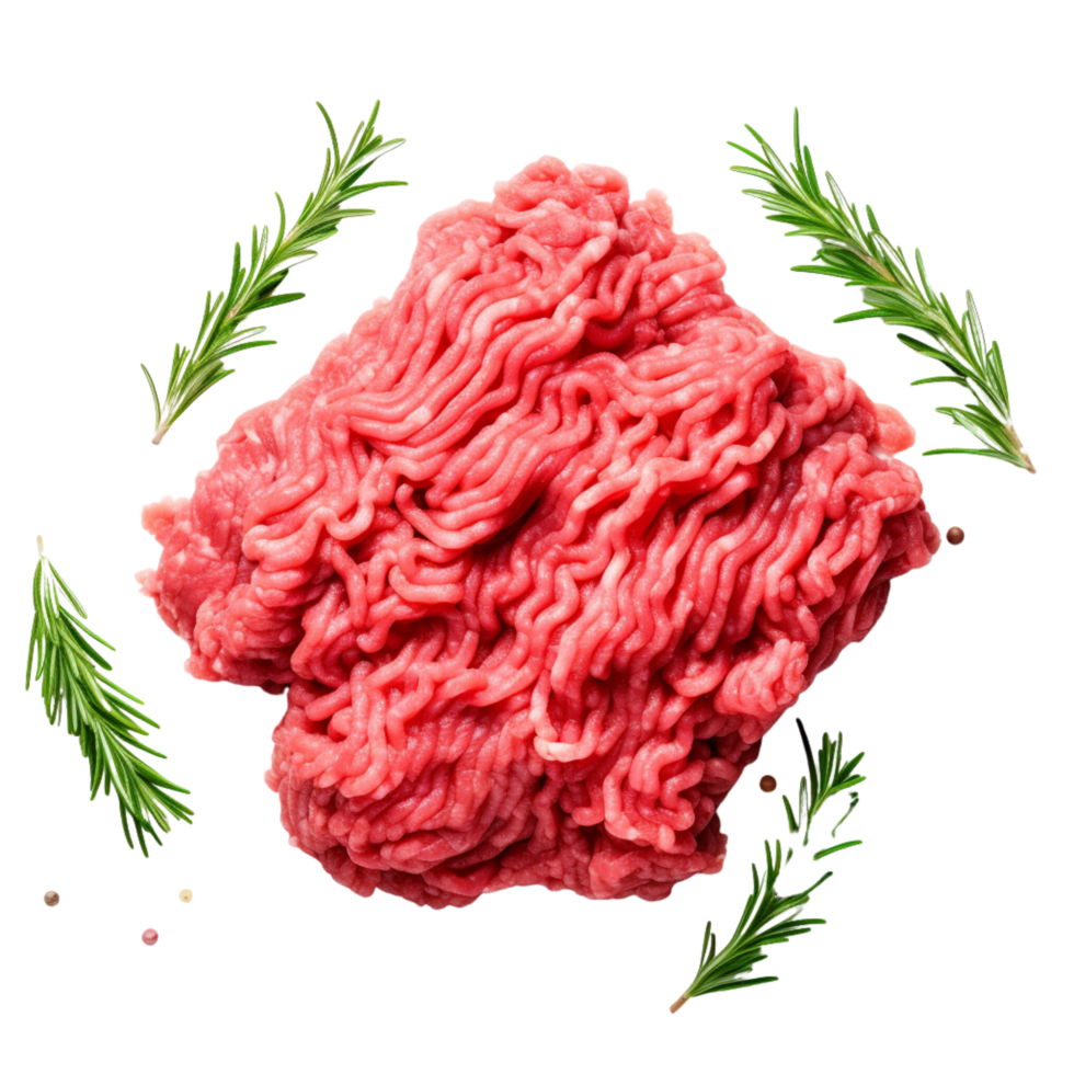 Minced meat steack butcher on a transparent background. png