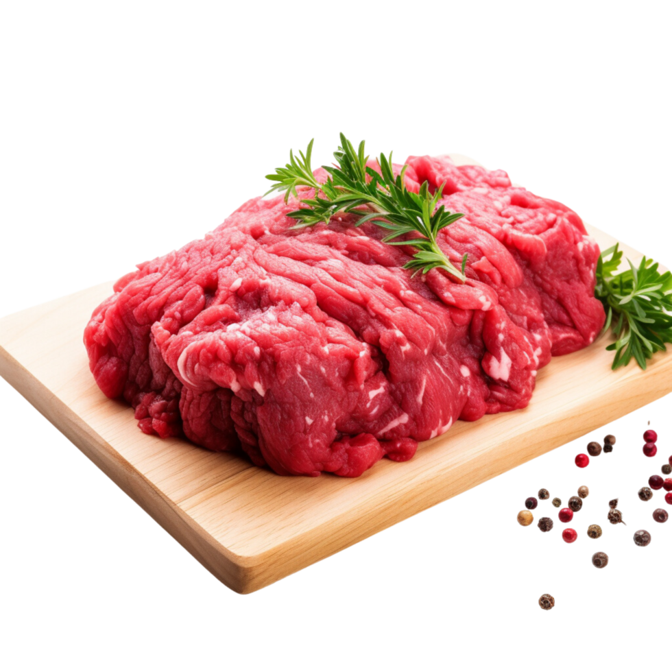 Minced meat steack butcher on a transparent background. png