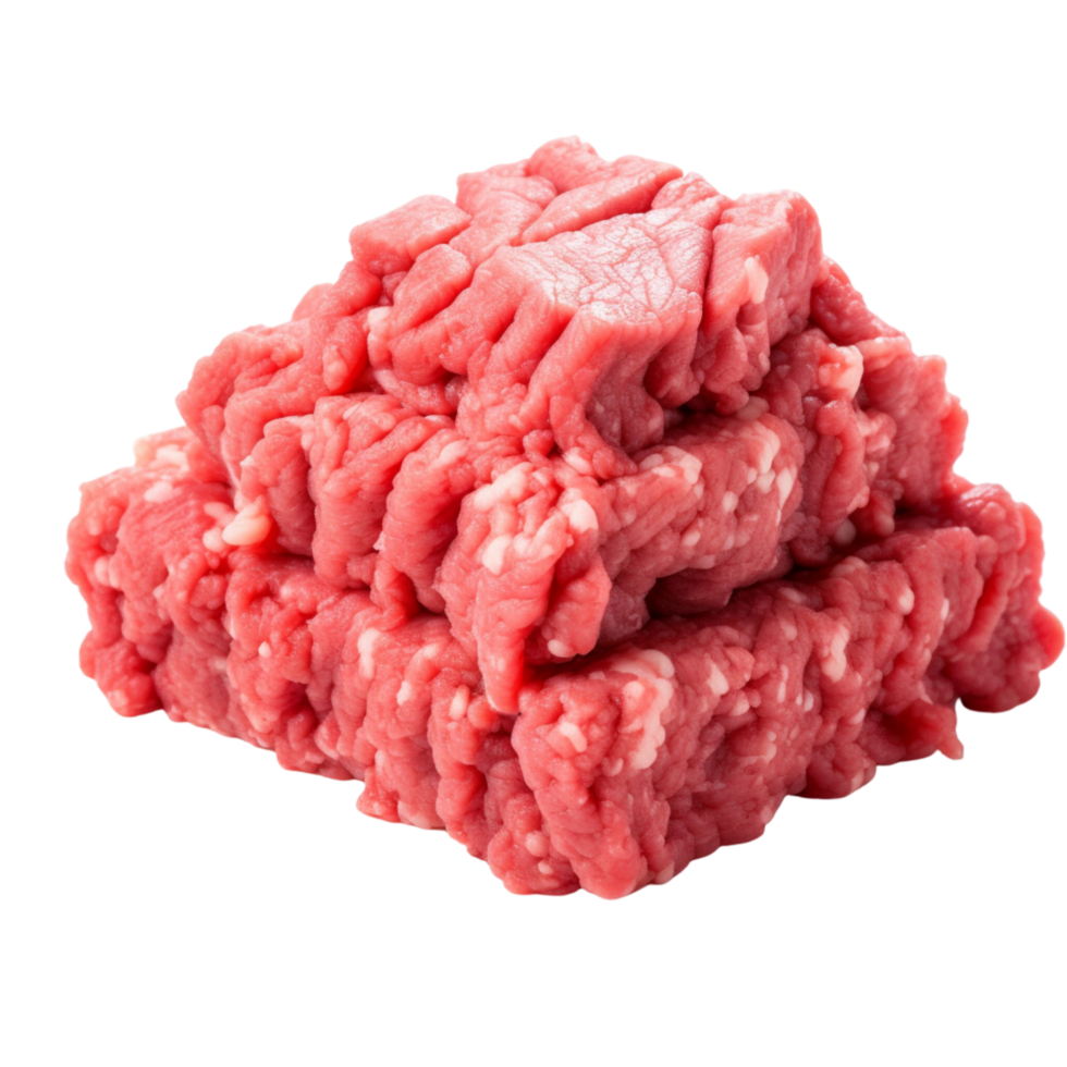 Minced meat steack butcher on a transparent background. png