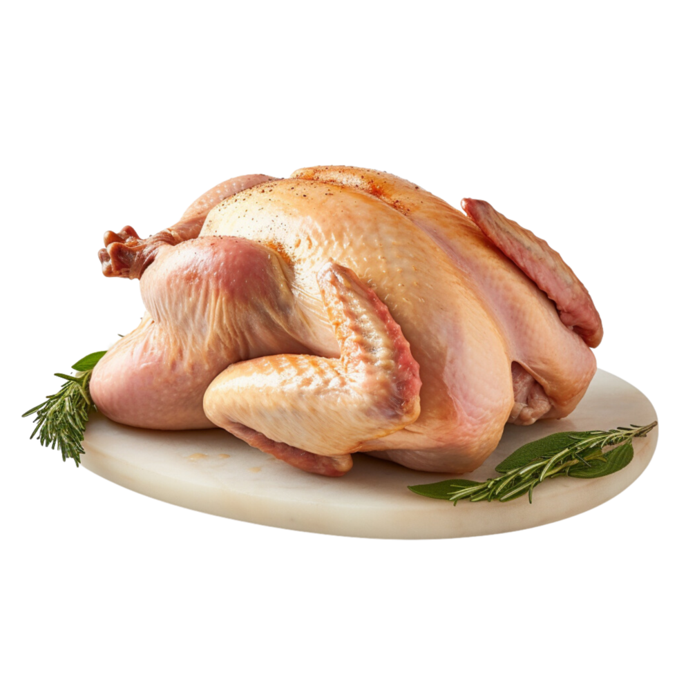 Fresh raw chicken on a transparent background. png