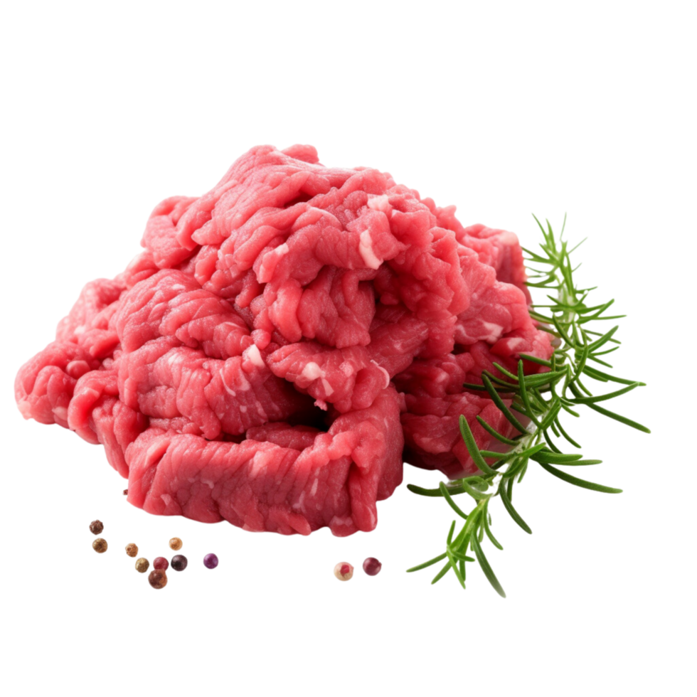 Minced meat steack butcher on a transparent background. png