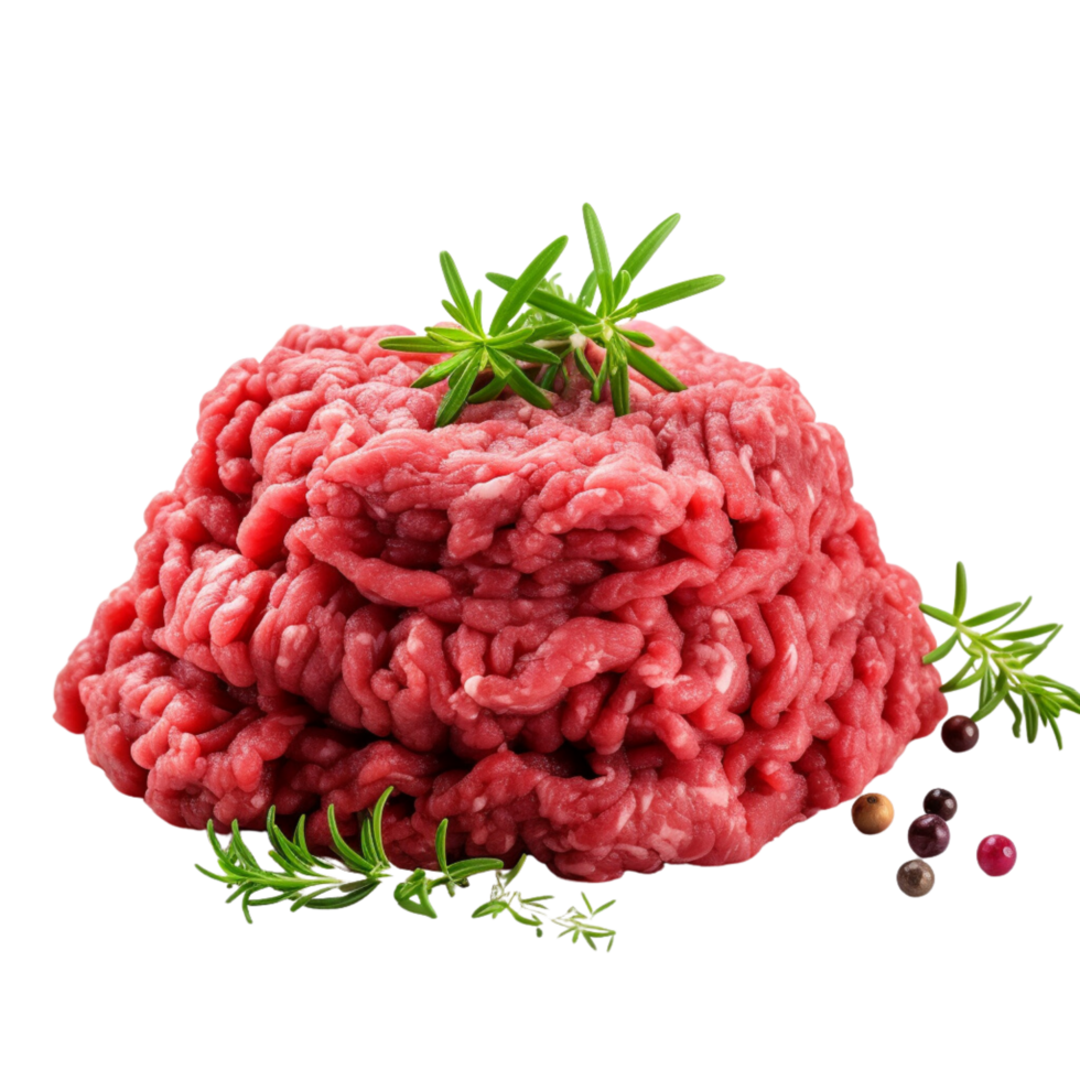 Minced meat steack butcher on a transparent background. png