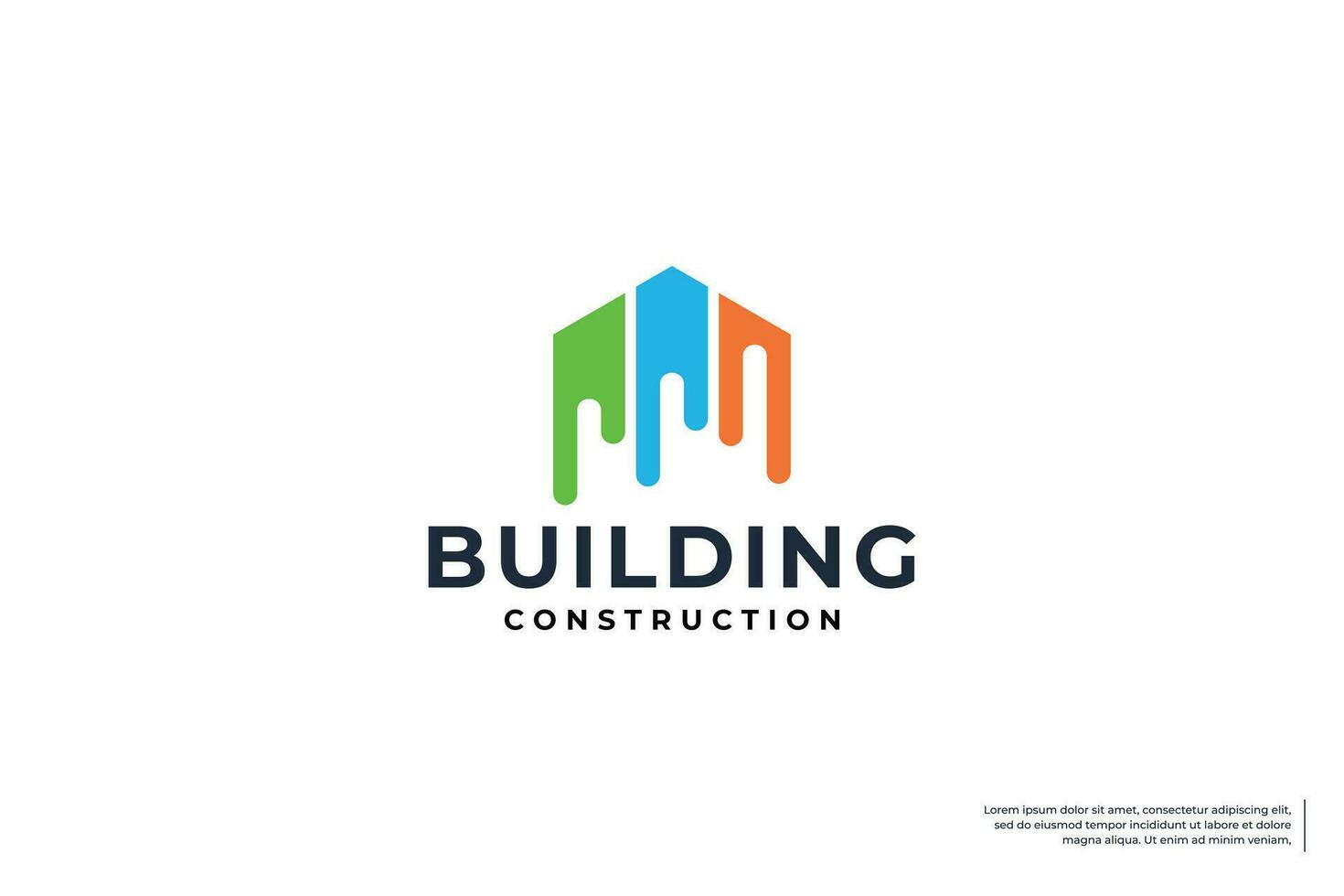 colorful paint house logo design for symbol and business icon vector