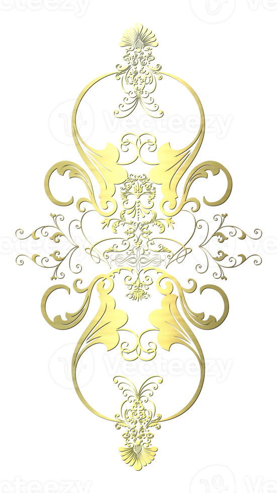 GOLDEN LUXURY ORNAMENTAL  ELEMENT png
