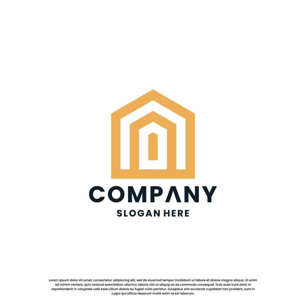 creative house combine with letter A logo design monogram vector