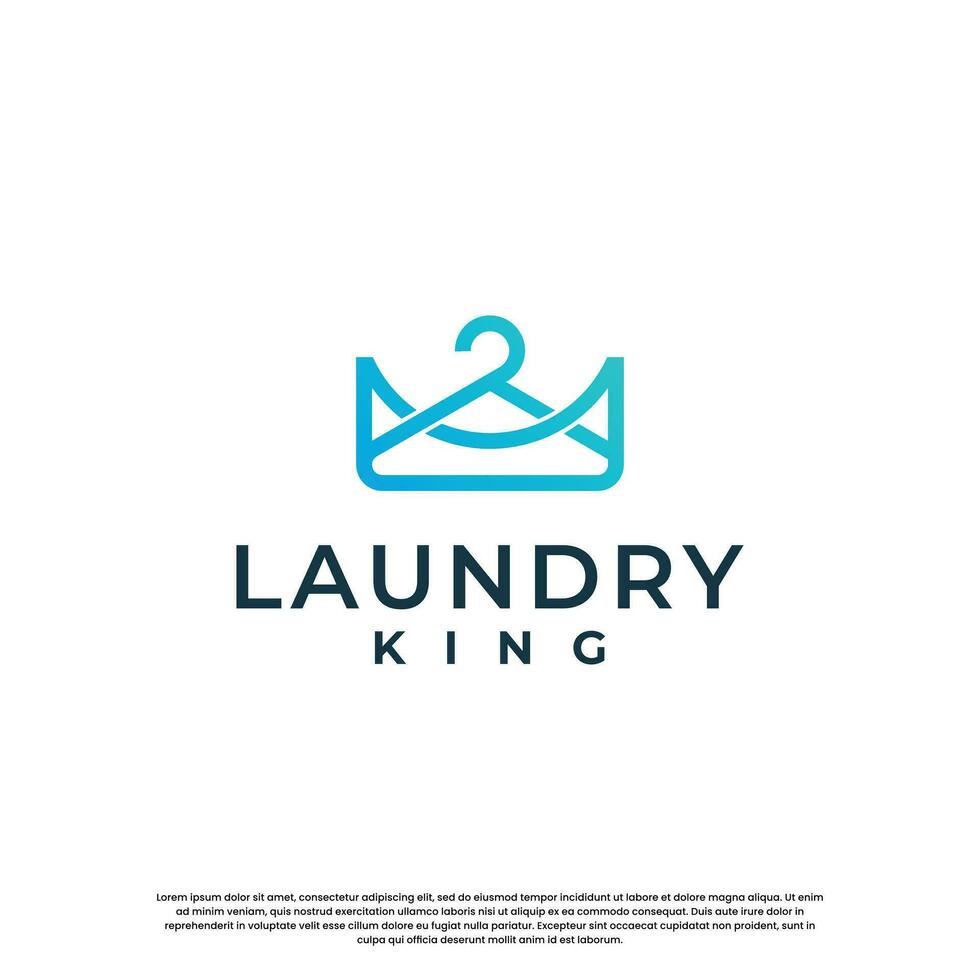 Clean Laundry logo design concept with creative combination vector