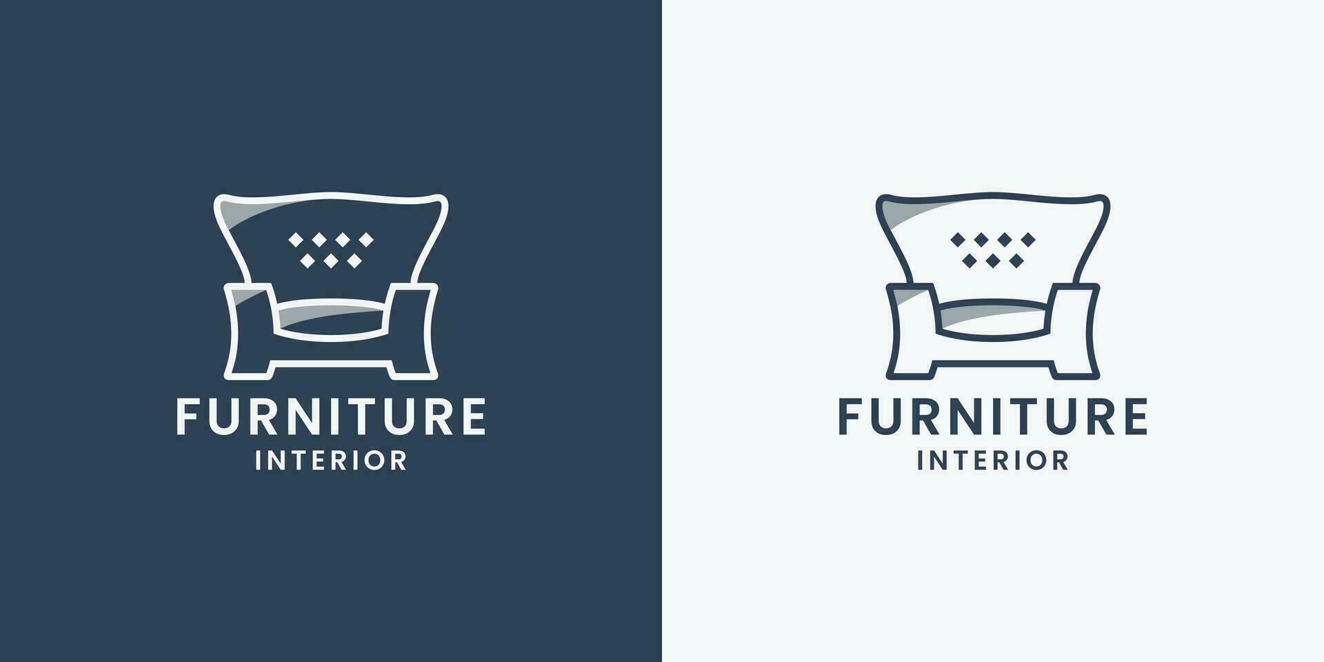 sofa furniture logo design property home interior vector