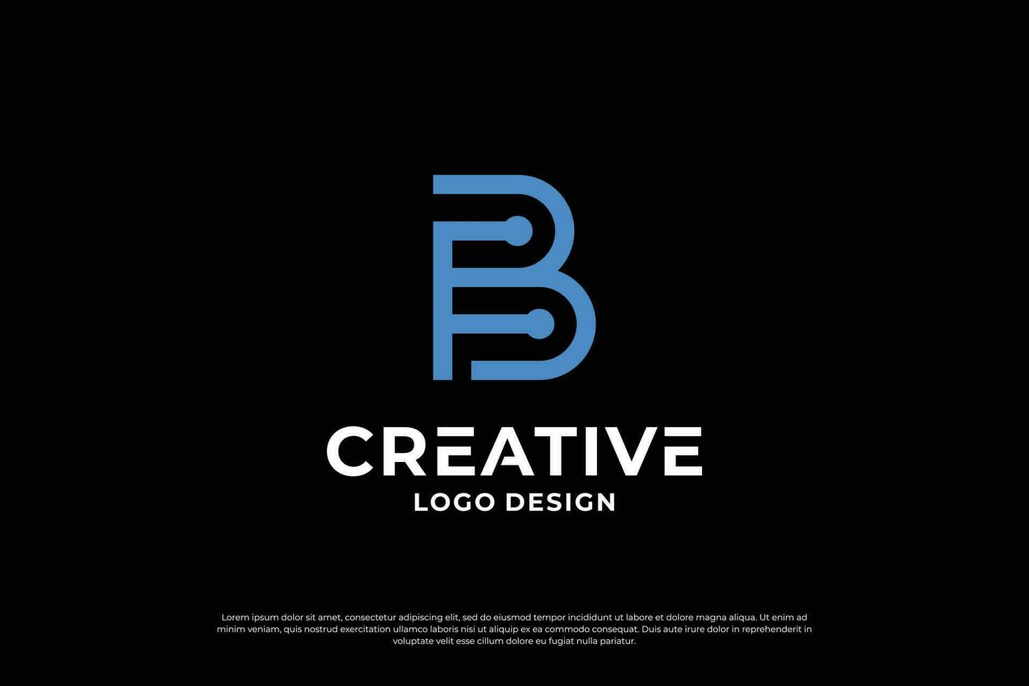 Letter BP logo design template. Initial letters BP. Symbol BP. Creative letter BP logo vector. vector