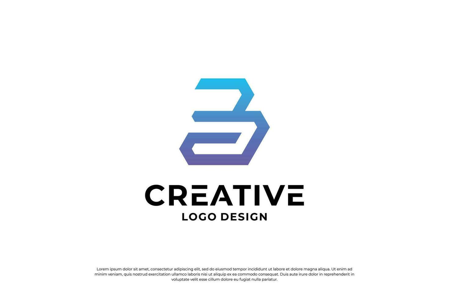 Letter B logo design template. Creative initial letters B logo symbol. vector