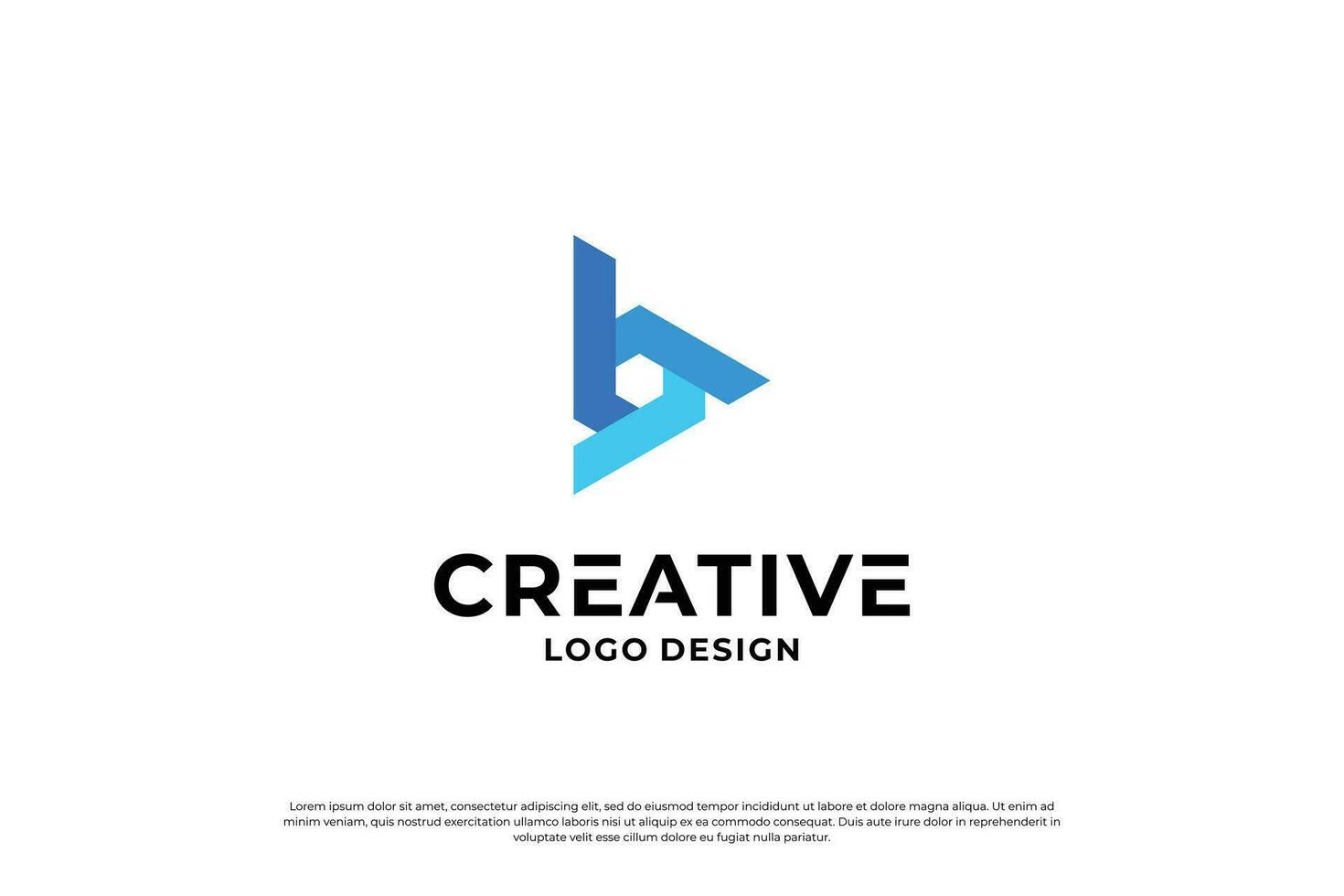 Letter B logo design template. Creative initial letters B logo symbol. vector