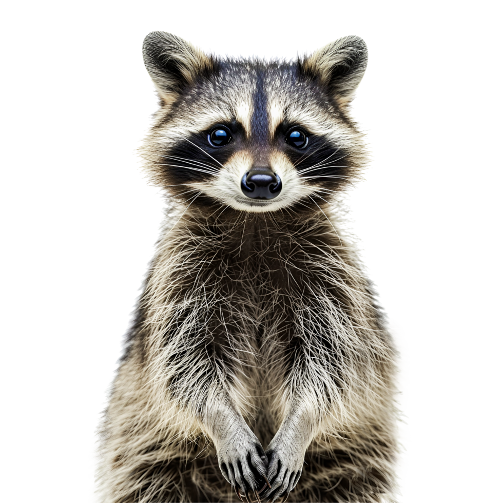 AI generated Isolated raccoon on transparent png