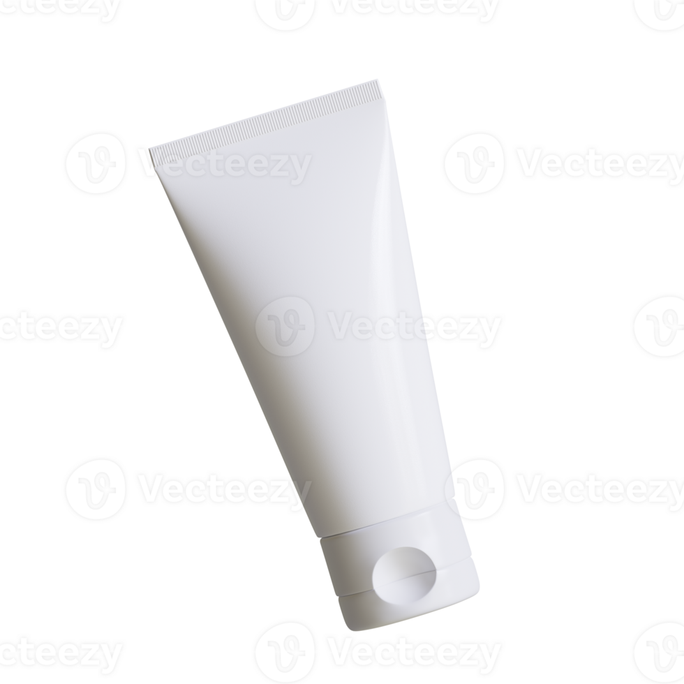 Cosmetic bottle cream or container with pump dispenser. Plastic cream tube. Cosmetic packaging mock up rendering png