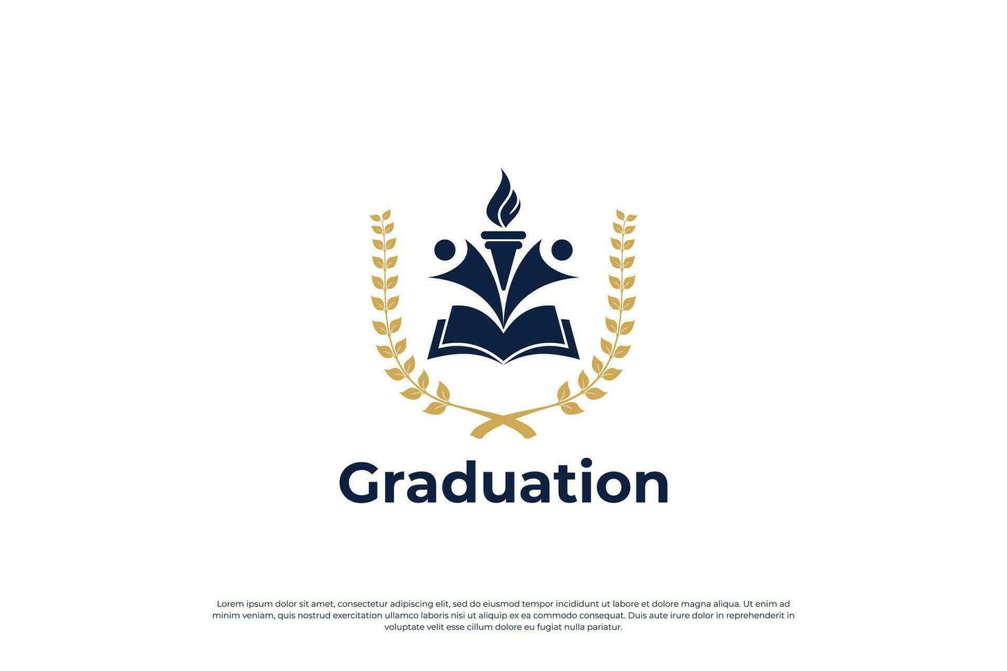 Creative Education logo design for University, college and graduation. vector