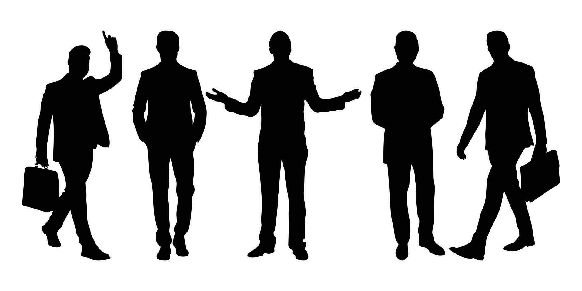 Silhouette of casual man, business man logo vector collection.