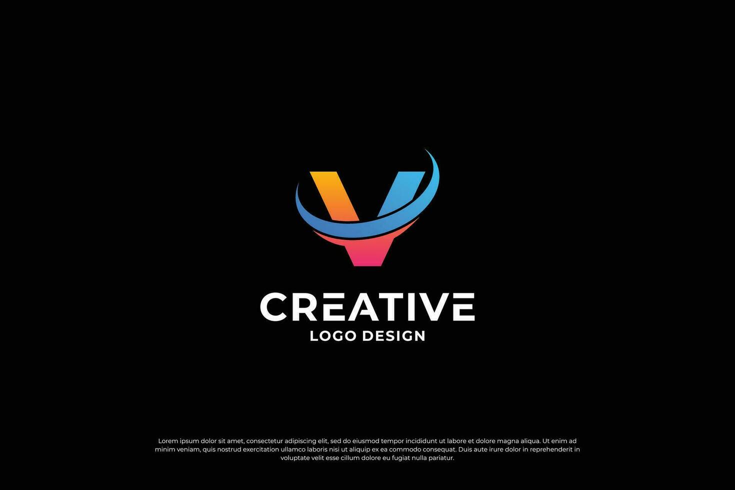 Letter v logo design template. Initial letters v. Creative v symbol. vector