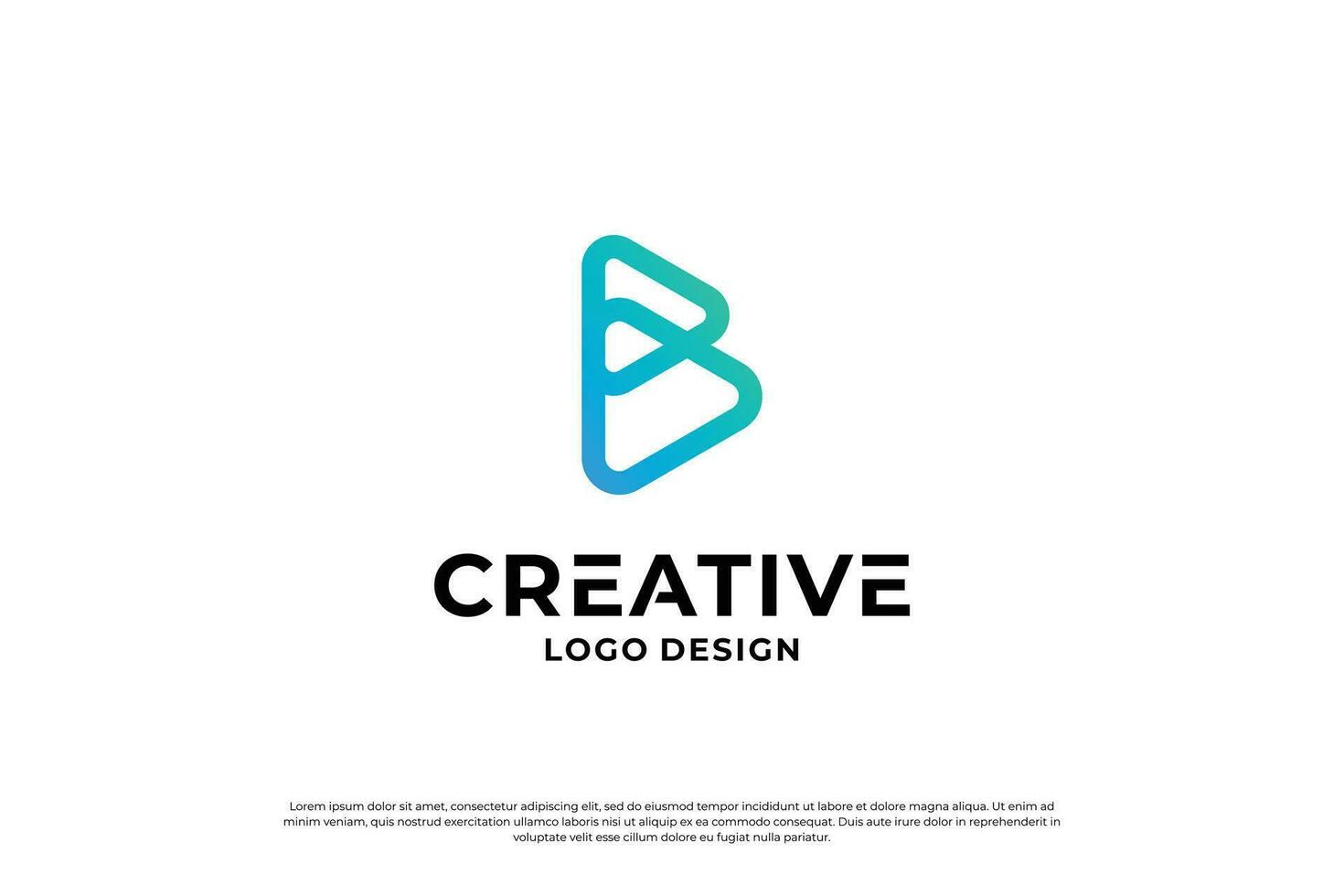 Letter B logo design template. Creative initial letters B logo symbol. vector