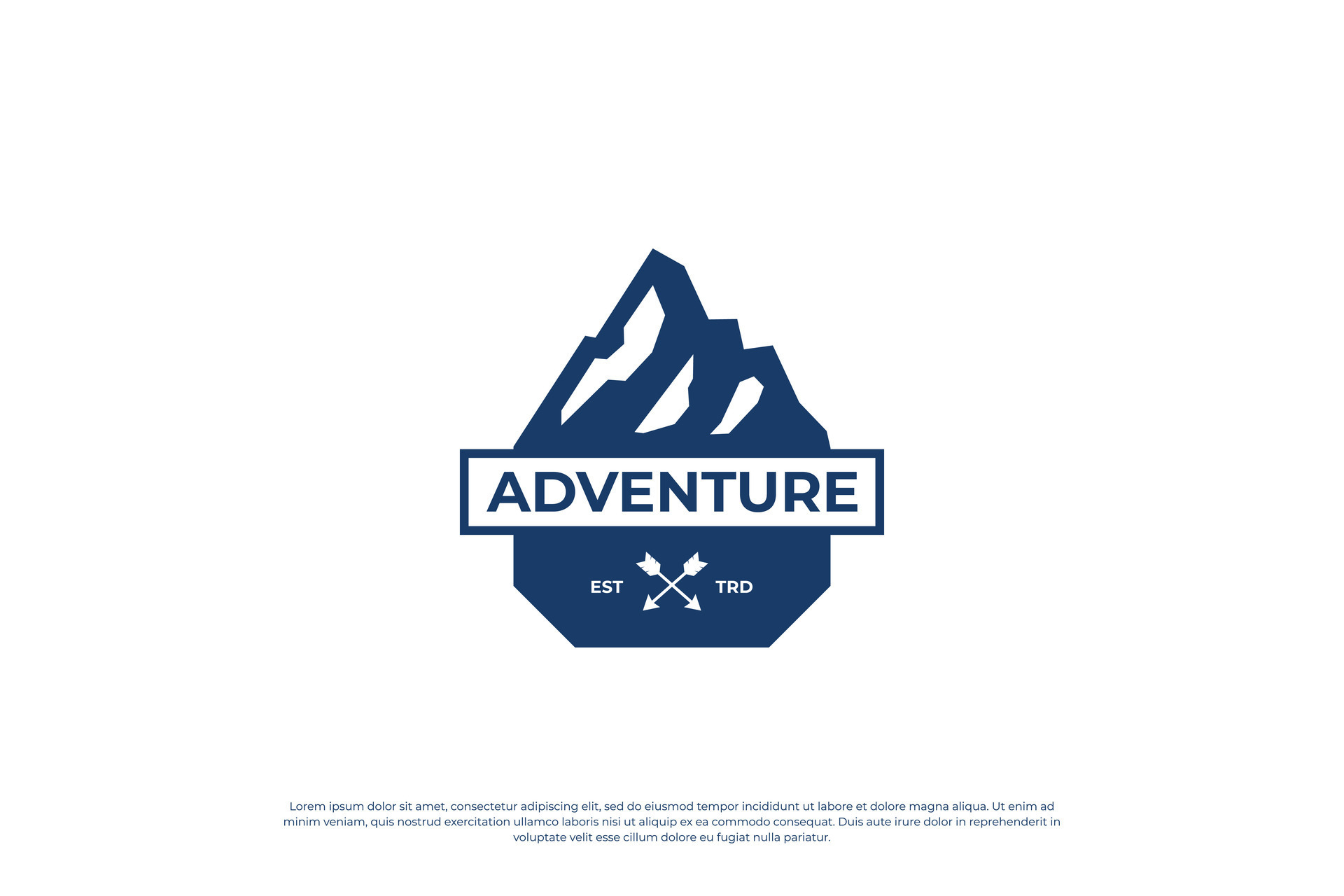 Adventure lettering set badges with illustrations. Vintage logotype with  mountains and arrows. 5093247 Vector Art at Vecteezy