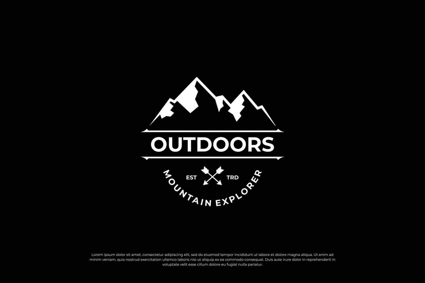 mountain travel logo design, climber logo vector. mountain adventure logo template. vector