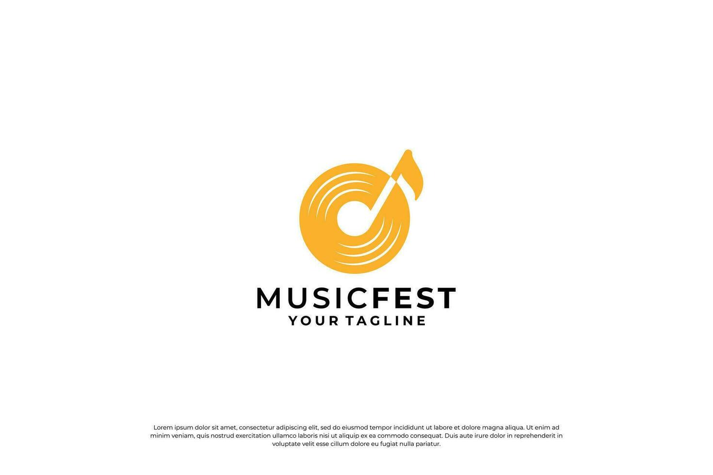 Simple music studio logo design template. vector