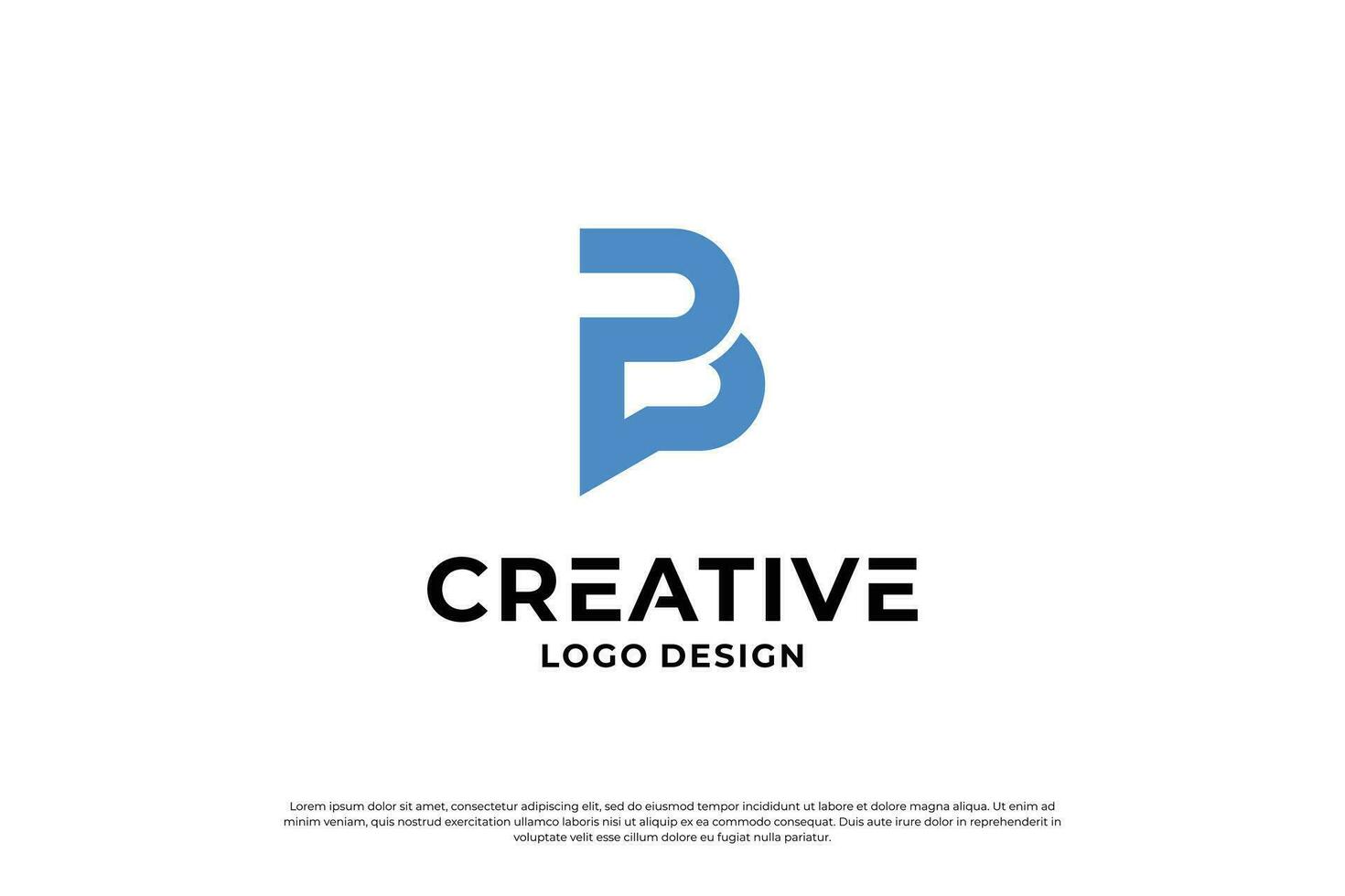 Letter BP logo design template. Initial letters BP. Symbol BP. Creative letter BP logo vector. vector
