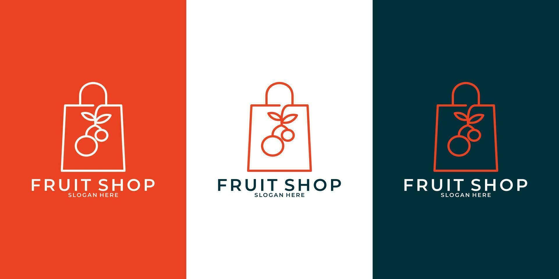 idea fruit shop logo design template for your business vector