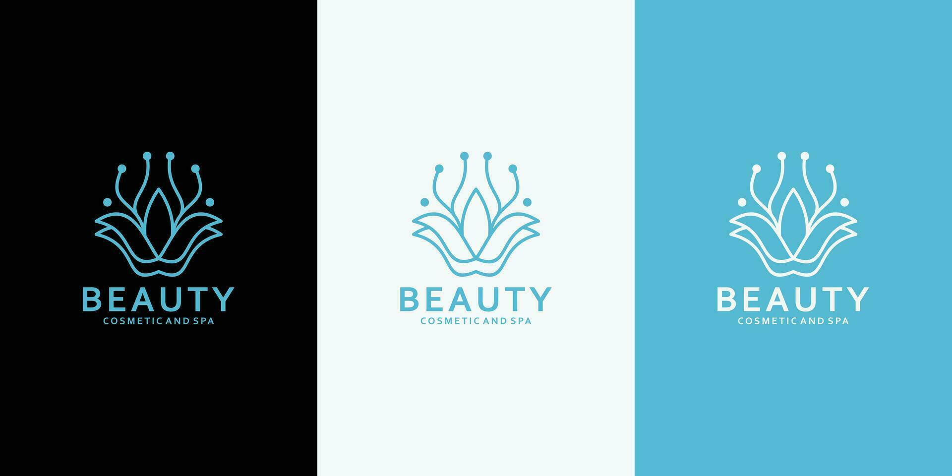 luxury lotus logo design template for your business saloon spa, cosmetic, message vector